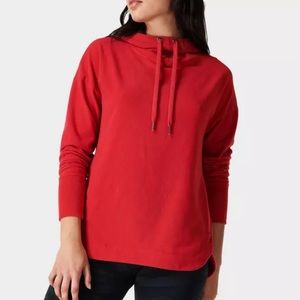 Sweaty Betty escape luxe fleece hoodie red extra extra small